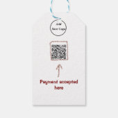 Eenvoudige minimale q of code logo scan code naam cadeaulabel (Achterkant)
