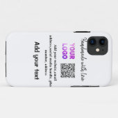 Eenvoudige minimale q of code logo scan code naam Case-Mate iPhone case (Achterkant (horizontaal))
