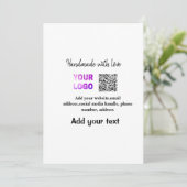 Eenvoudige minimale q of code logo scan code naam feestdagenkaart (Staand voorkant)