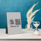 Eenvoudige minimale q of code logo scan code naam fotoplaat (Zijkant)