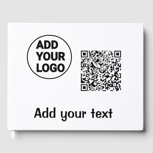 Eenvoudige minimale q of code logo scan code naam gastenboek (Voorkant)