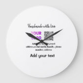 Eenvoudige minimale q of code logo scan code naam grote klok (Voorkant)