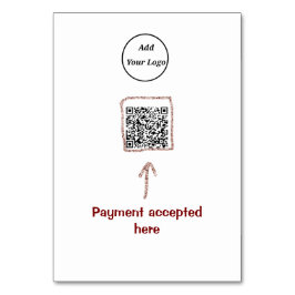 Eenvoudige minimale q of code logo scan code naam kaart