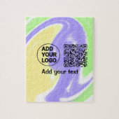 Eenvoudige minimale q of code logo scan code naam legpuzzel (Verticaal)
