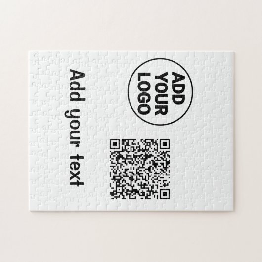 Eenvoudige minimale q of code logo scan code naam legpuzzel (Horizontaal)