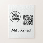 Eenvoudige minimale q of code logo scan code naam legpuzzel (Verticaal)