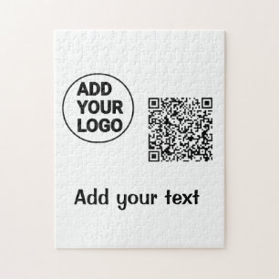 Eenvoudige minimale q of code logo scan code naam legpuzzel