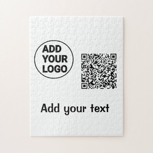 Eenvoudige minimale q of code logo scan code naam legpuzzel (Verticaal)