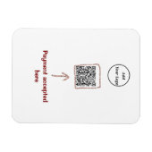 Eenvoudige minimale q of code logo scan code naam magneet (Horizontaal)