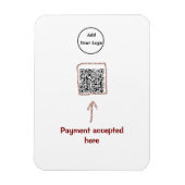 Eenvoudige minimale q of code logo scan code naam magneet (Verticaal)