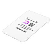 Eenvoudige minimale q of code logo scan code naam magneet (Linkerzijde)