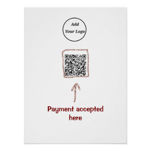 Eenvoudige minimale q of code logo scan code naam perfect poster
