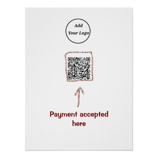 Eenvoudige minimale q of code logo scan code naam perfect poster (Voorkant)