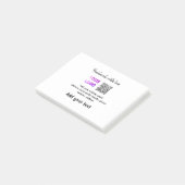 Eenvoudige minimale q of code logo scan code naam post-it® notes (Schuin)