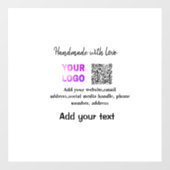 Eenvoudige minimale q of code logo scan code naam raamsticker (Vel)