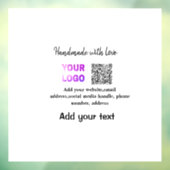 Eenvoudige minimale q of code logo scan code naam raamsticker (Vel 3)