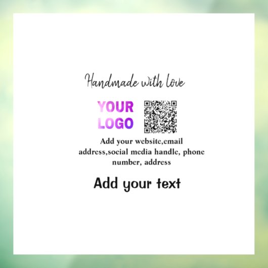 Eenvoudige minimale q of code logo scan code naam raamsticker (Vel 3)