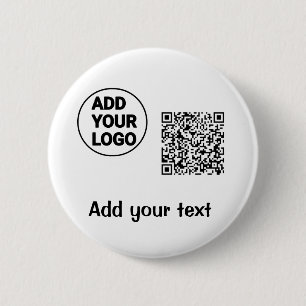 Eenvoudige minimale q of code logo scan code naam ronde button 5,7 cm
