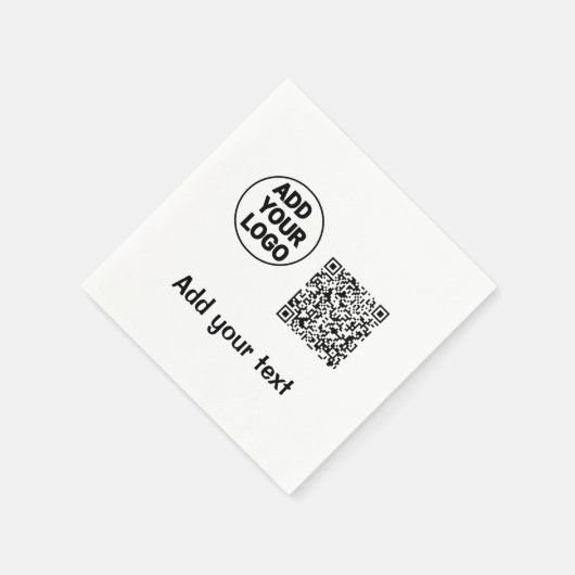 Eenvoudige minimale q of code logo scan code naam servet (Hoek)