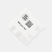 Eenvoudige minimale q of code logo scan code naam servet (Hoek)