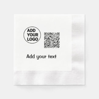 Eenvoudige minimale q of code logo scan code naam servet