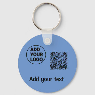 Eenvoudige minimale q of code logo scan code naam sleutelhanger