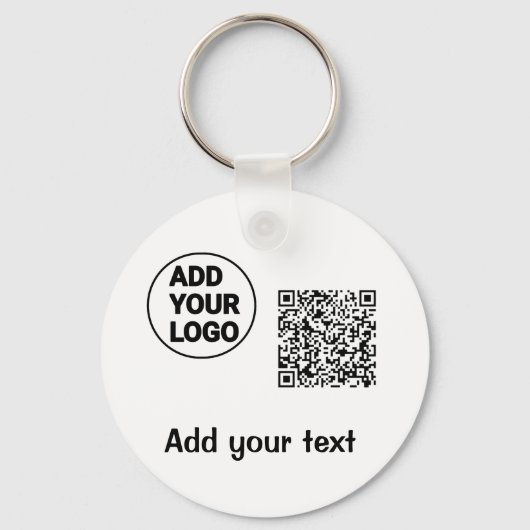 Eenvoudige minimale q of code logo scan code naam sleutelhanger (Voorkant)