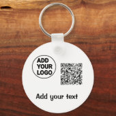 Eenvoudige minimale q of code logo scan code naam sleutelhanger (Voorkant)