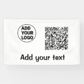 Eenvoudige minimale q of code logo scan code naam spandoek (Horizontaal)