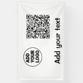 Eenvoudige minimale q of code logo scan code naam spandoek (Verticaal)