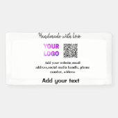 Eenvoudige minimale q of code logo scan code naam spandoek (Horizontaal)
