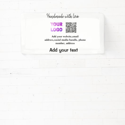 Eenvoudige minimale q of code logo scan code naam spandoek (Insitu)