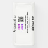 Eenvoudige minimale q of code logo scan code naam spandoek (Verticaal)