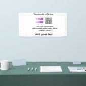 Eenvoudige minimale q of code logo scan code naam spandoek (Beurs)