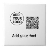 Eenvoudige minimale q of code logo scan code naam tegeltje (Voorkant)