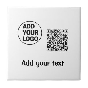 Eenvoudige minimale q of code logo scan code naam tegeltje