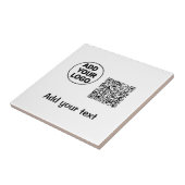 Eenvoudige minimale q of code logo scan code naam tegeltje (Zijkant)
