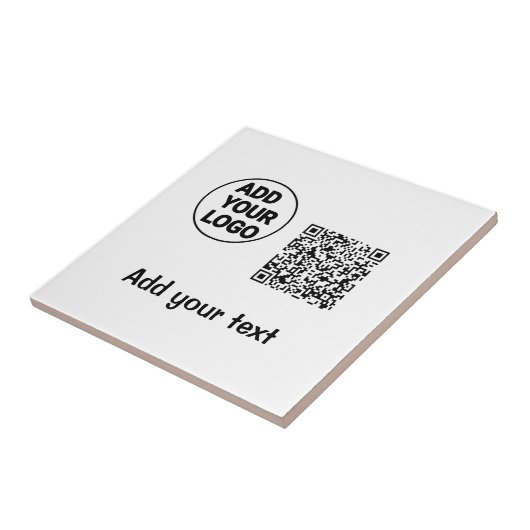 Eenvoudige minimale q of code logo scan code naam tegeltje (Zijkant)