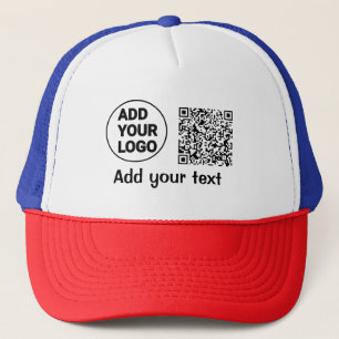 Eenvoudige minimale q of code logo scan code naam trucker pet