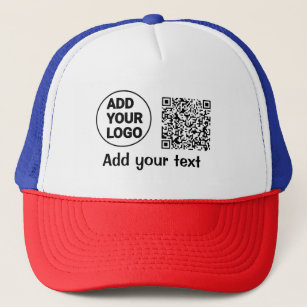 Eenvoudige minimale q of code logo scan code naam trucker pet