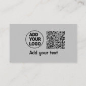 Eenvoudige minimale q of code logo scan code naam visitekaartje (Voorkant)