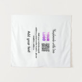 Eenvoudige minimale q of code logo scan code naam wandkleed (Voorkant (horizontaal))