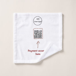 Eenvoudige minimale q of code logo scan code naam washandje