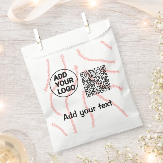 Eenvoudige minimale q of code toevoegen logo scanc bedankzakje (Geknipt)