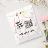 Eenvoudige minimale q of code toevoegen logo scanc bedankzakje (Gezegeld)