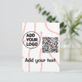 Eenvoudige minimale q of code toevoegen logo scanc briefkaart (Staand voorkant)