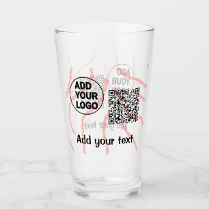 Eenvoudige minimale q of code toevoegen logo scanc glas