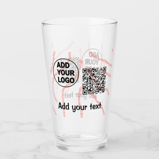 Eenvoudige minimale q of code toevoegen logo scanc glas (Voorkant)