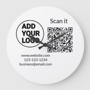 Eenvoudige minimale q of code toevoegen logo scanc grote klok