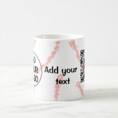 Eenvoudige minimale q of code toevoegen logo scanc koffiemok (Center)